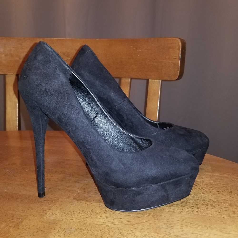Black Forever 21 Suede High Heels